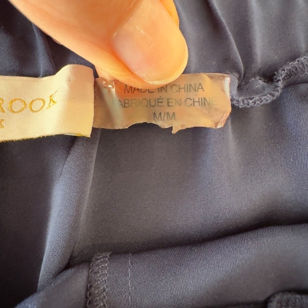 Ramy Brook Satin Elevated Utility Cargo Pants-Navy-Paperbag Waist-Sz M-RRP $295 - Picture 8 of 16